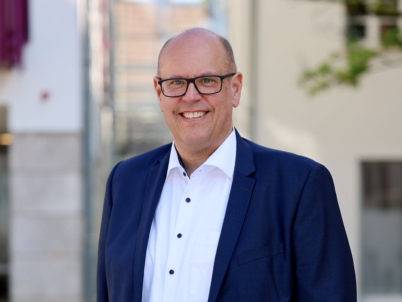 Hier ist der Baubürgermeister Markus Haas zu sehen.