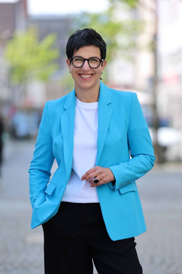 Hier ist Oberbürgermeisterin Carmen Haberstroh zu sehen.