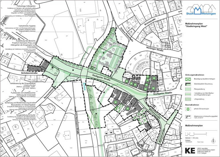 Maßnahmenplan Stadteingang West