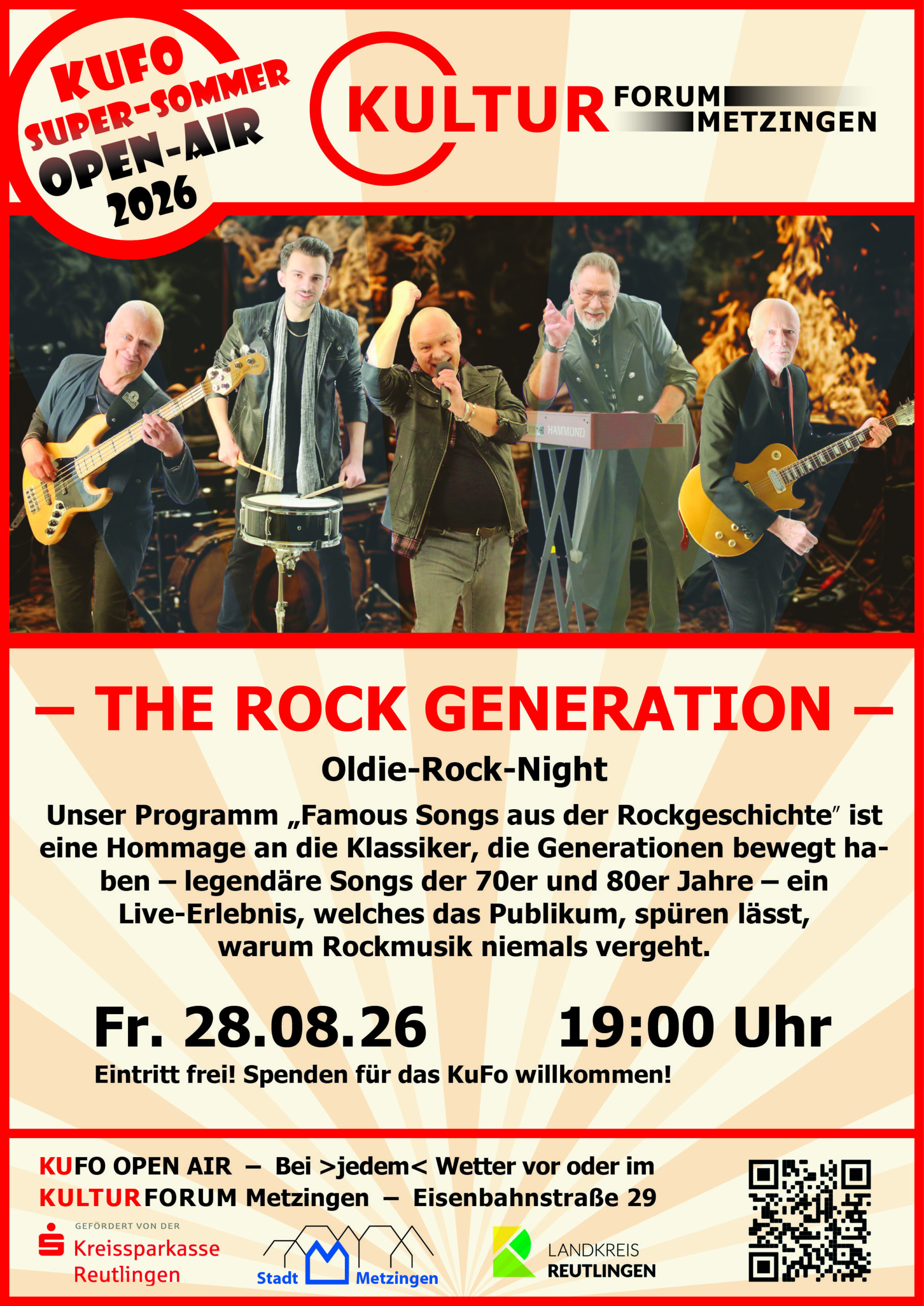 Plakat zum Open Air im Kufo am 28.08.2026